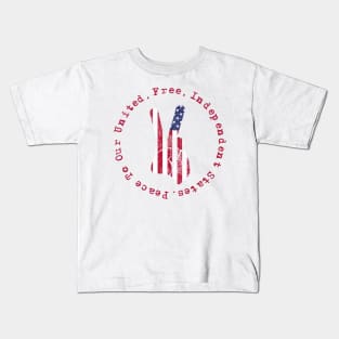 Celebrate July Fourth USA Peace Gifts Kids T-Shirt